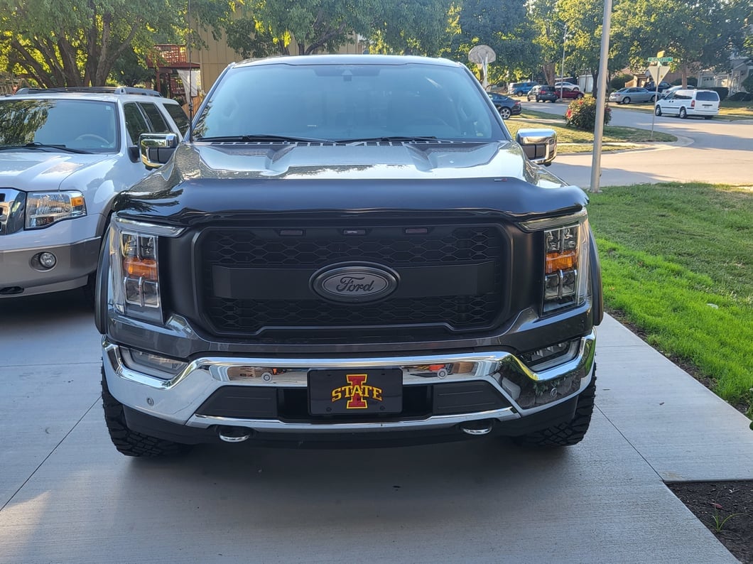 MP Concepts Upper Replacement Grille with LED Lighting; Matte Black (21-23 F-150, Excluding Raptor & Tremor)