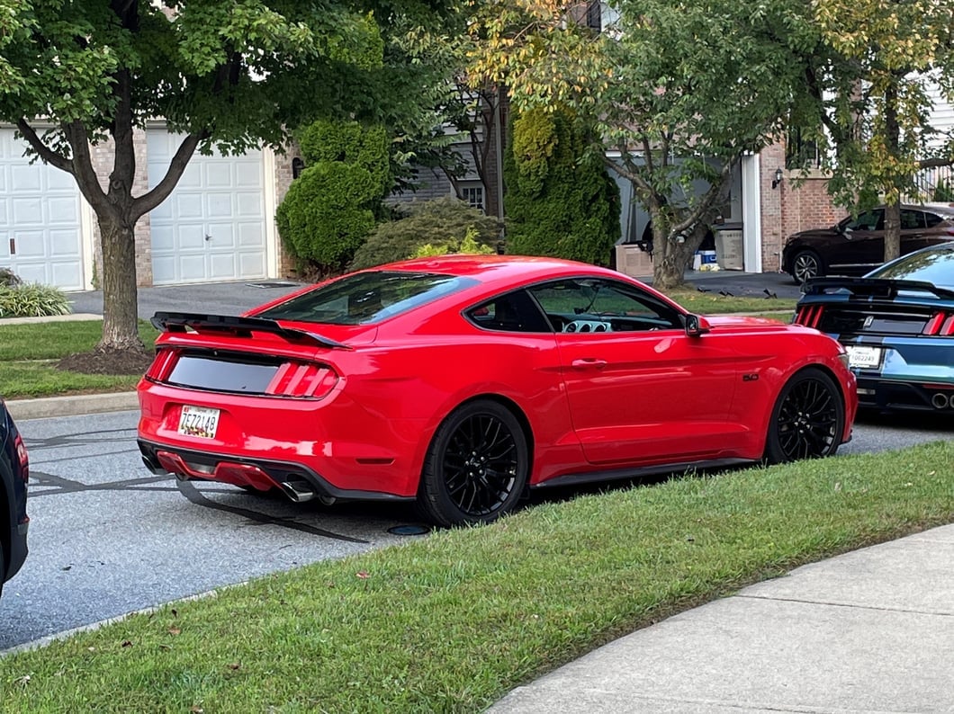 MP Concepts GT500 Style Rear Spoiler with Wicker Bill Add-On; Gloss Black (15-23 Mustang Fastback)