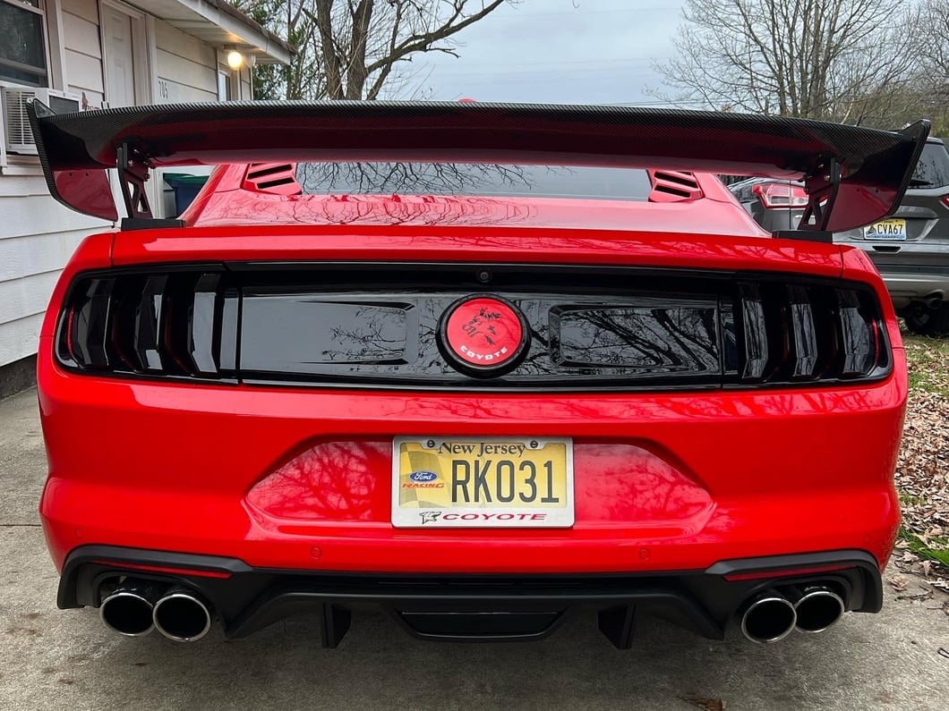 MP Concepts GT500 Track Pack Style Rear Spoiler; Carbon Fiber Appearance (15-23 Mustang Fastback)