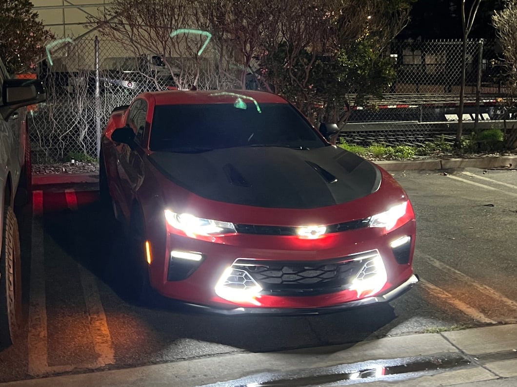 MP Concepts SS 50 Years Style Grille with LED Lighting; Silver (16-18 Camaro SS)