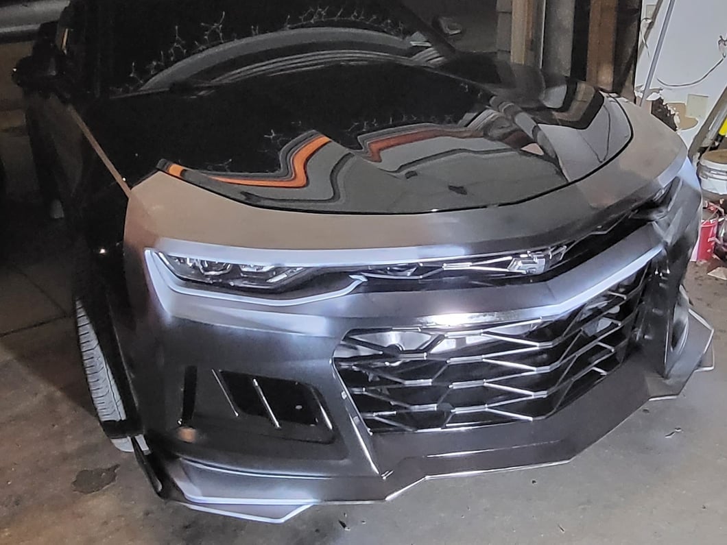 MP Concepts ZL1 1LE Style Front Bumper with DRL; Unpainted (19-24 Camaro w/ Factory Halogen Headlights, Excluding ZL1)