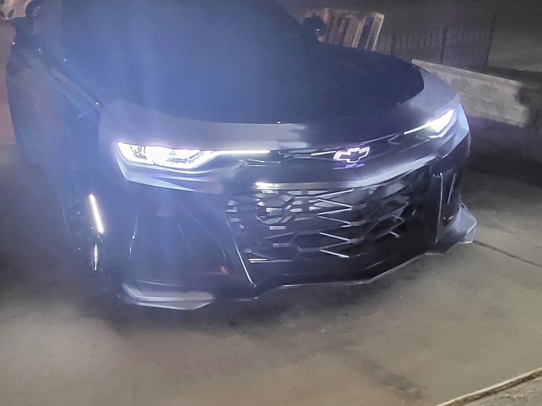 MP Concepts ZL1 1LE Style Front Bumper with DRL; Unpainted (19-24 Camaro w/ Factory Halogen Headlights, Excluding ZL1)
