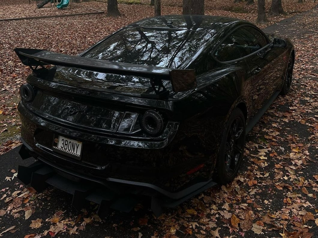MP Concepts GT500 Track Pack Style Rear Spoiler; Carbon Fiber Appearance (15-23 Mustang Fastback)
