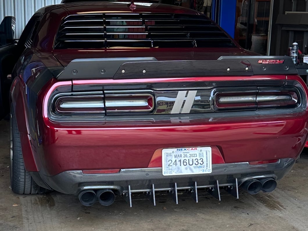 MP Concepts 2-Piece Wicker Bill Rear Spoiler; Unpainted (15-23 Challenger)