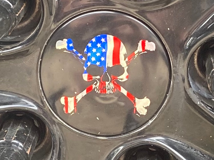 MP Concepts Center Caps for Factory Wheels; American Skull (15-23 Challenger)
