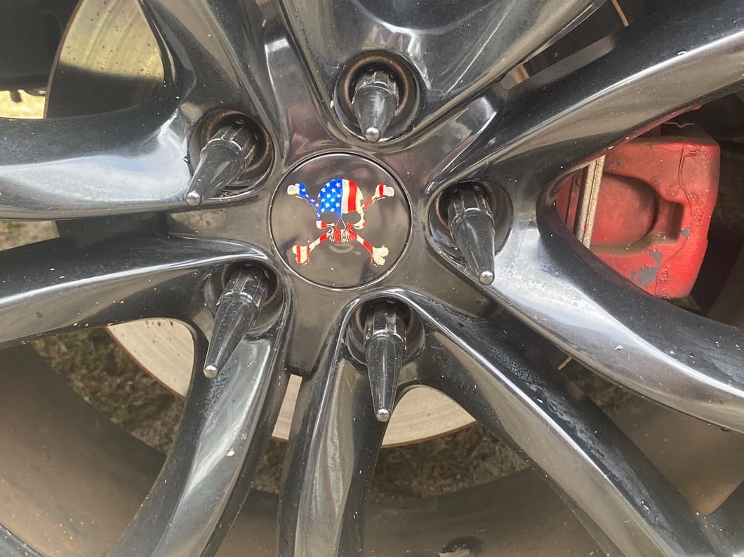 MP Concepts Center Caps for Factory Wheels; American Skull (15-23 Challenger)