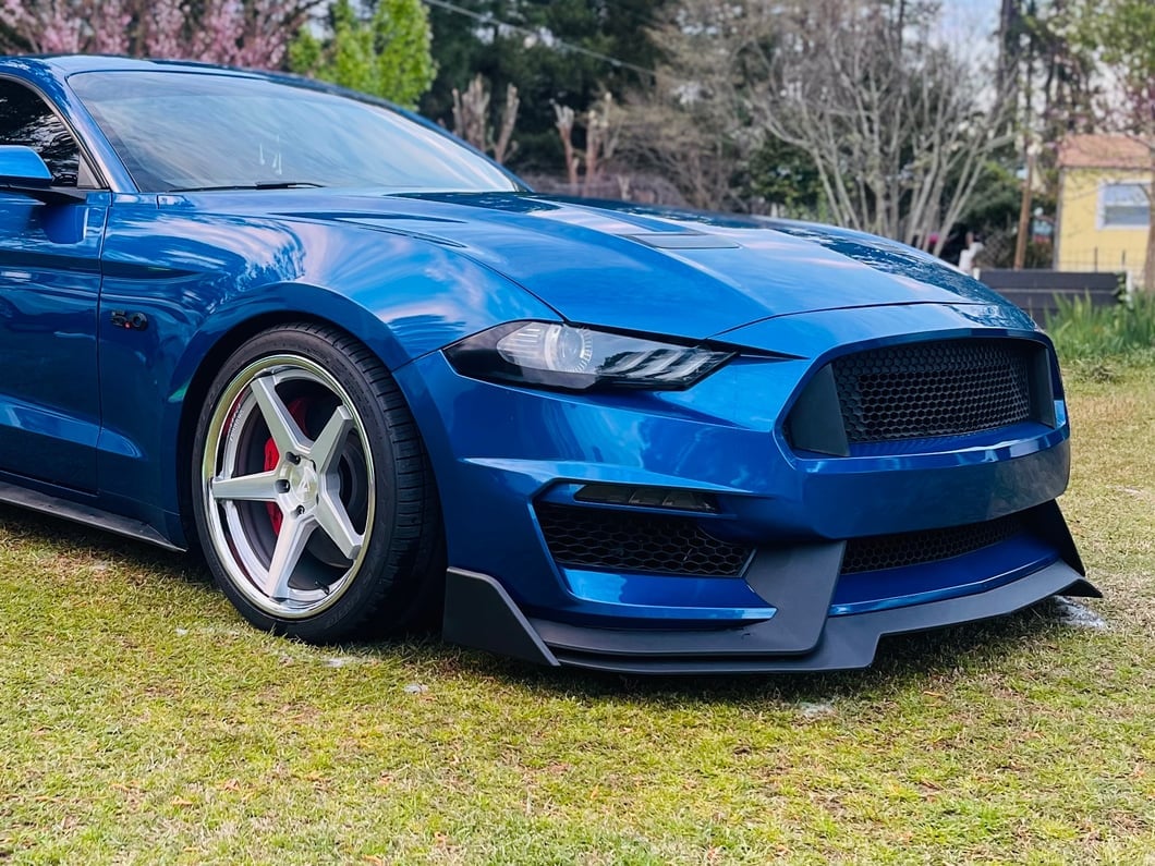 MP Concepts Replacement GT350 Style Front Bumper Chin Spoiler for 406877 Only (18-23 Mustang GT, EcoBoost)