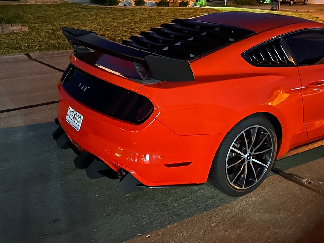 MP Concepts GT500 Track Pack Style Rear Spoiler; Matte Black (15-23 Mustang Fastback)