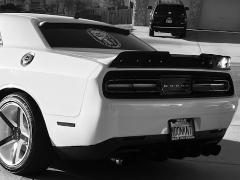 MP Concepts 2-Piece Wicker Bill Rear Spoiler; Gloss Black (15-23 Challenger)