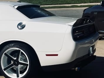 MP Concepts 2-Piece Wicker Bill Rear Spoiler; Gloss Black (15-23 Challenger)