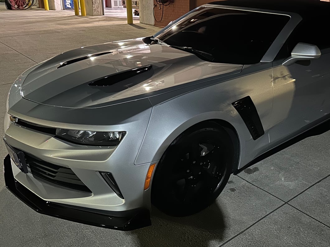 MP Concepts Corvette Style Front Fender Vent; Gloss Black (16-24 Camaro)