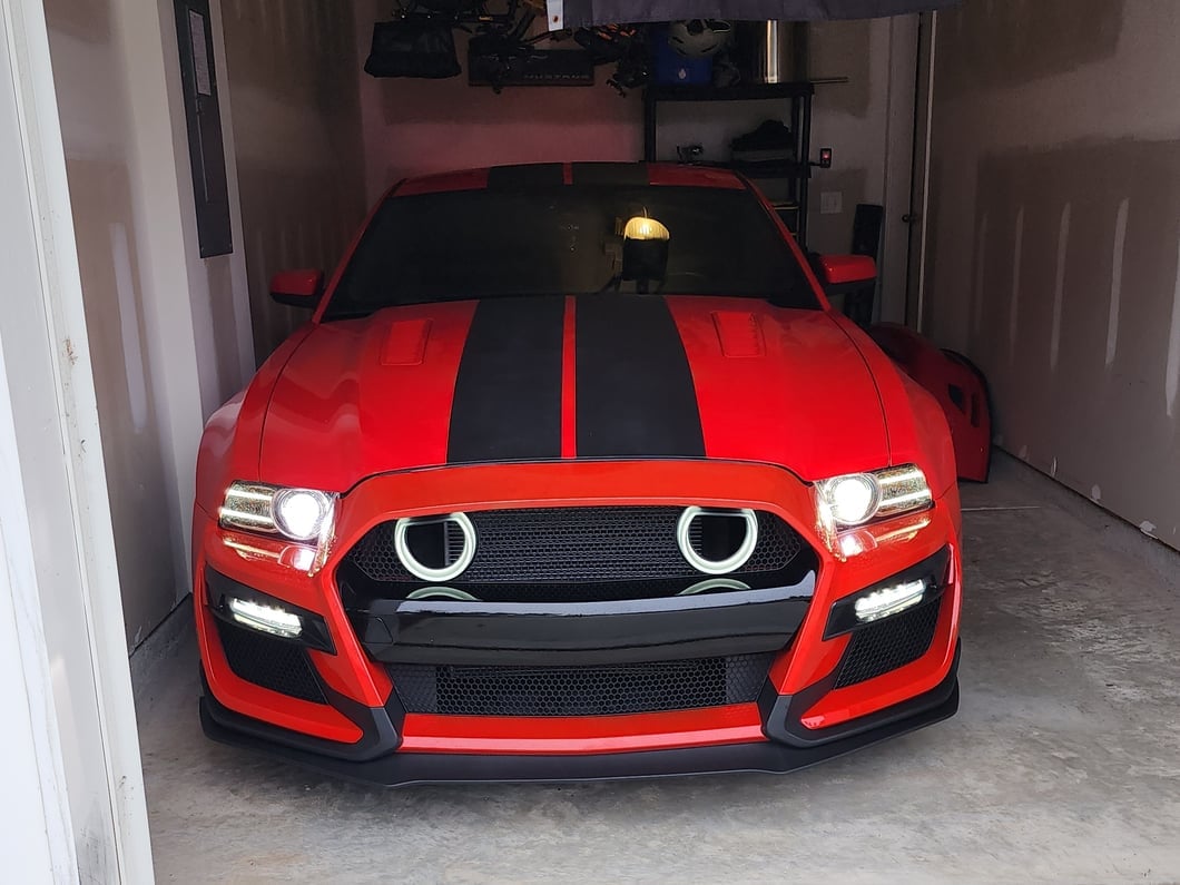 MP Concepts GT500 Style Front Bumper; Unpainted (13-14 Mustang GT, V6)
