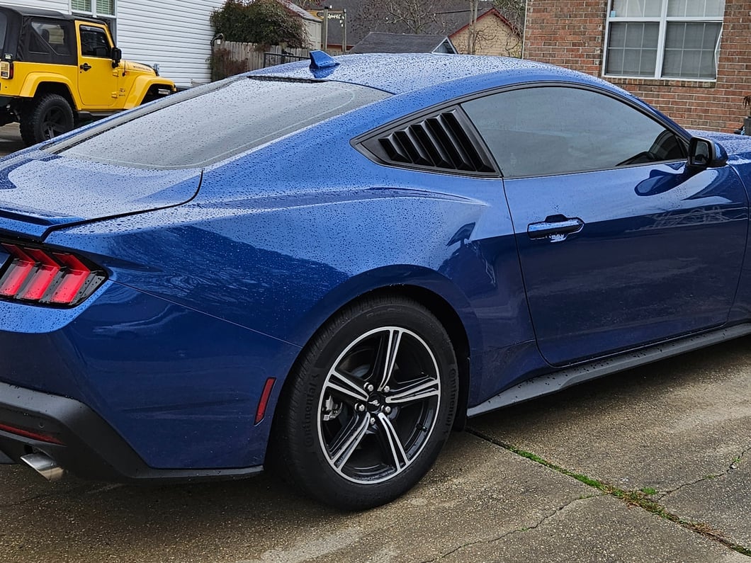 MP Concepts Quarter Window Louvers; Matte Black (24-25 Mustang Fastback)