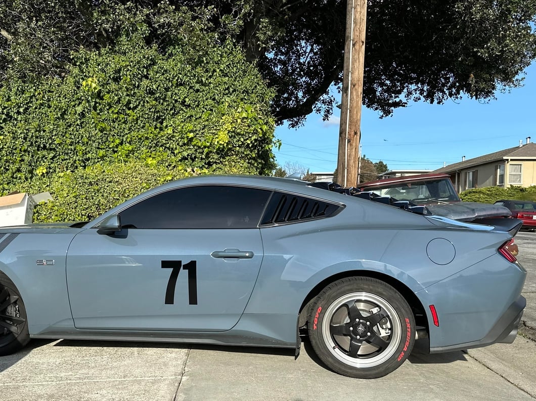 MP Concepts Quarter Window Louvers; Gloss Black (24-25 Mustang Fastback)