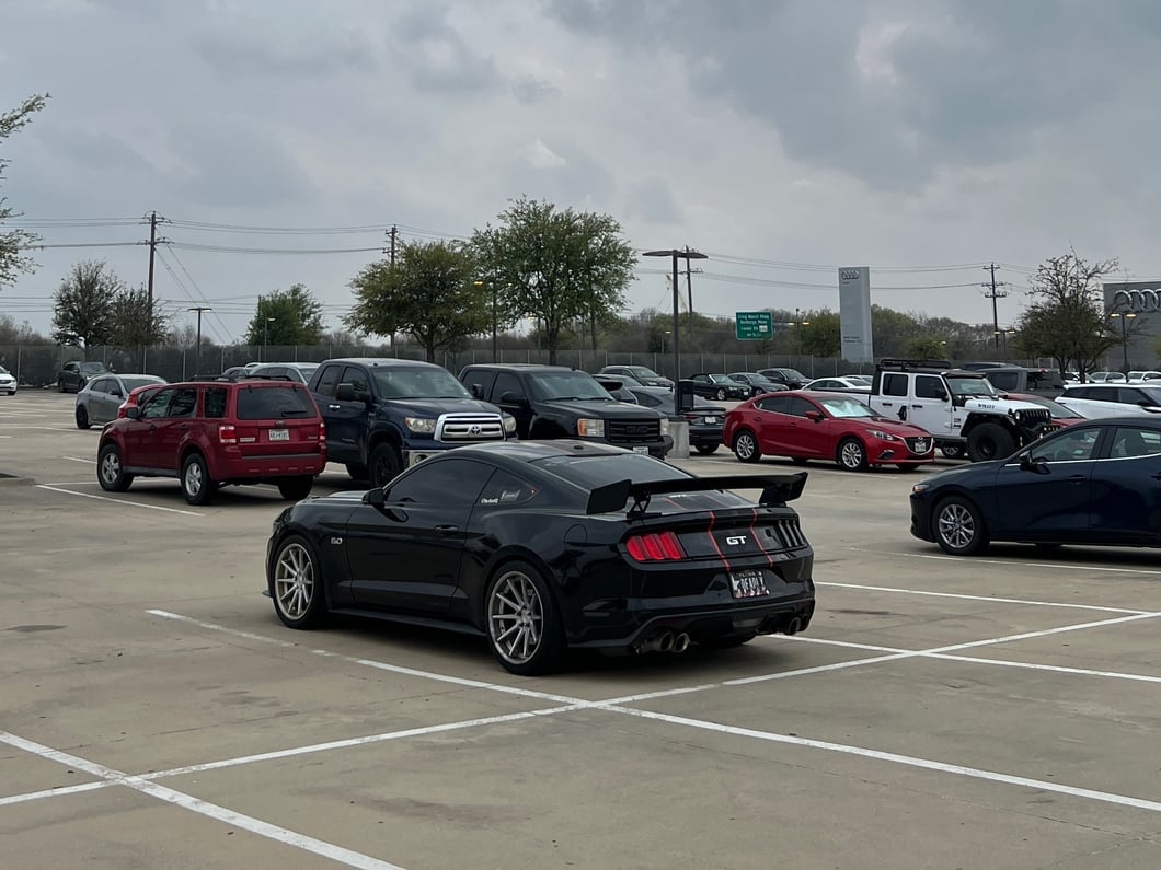 MP Concepts GT500 Track Pack Style Rear Spoiler; Matte Black (15-23 Mustang Fastback)
