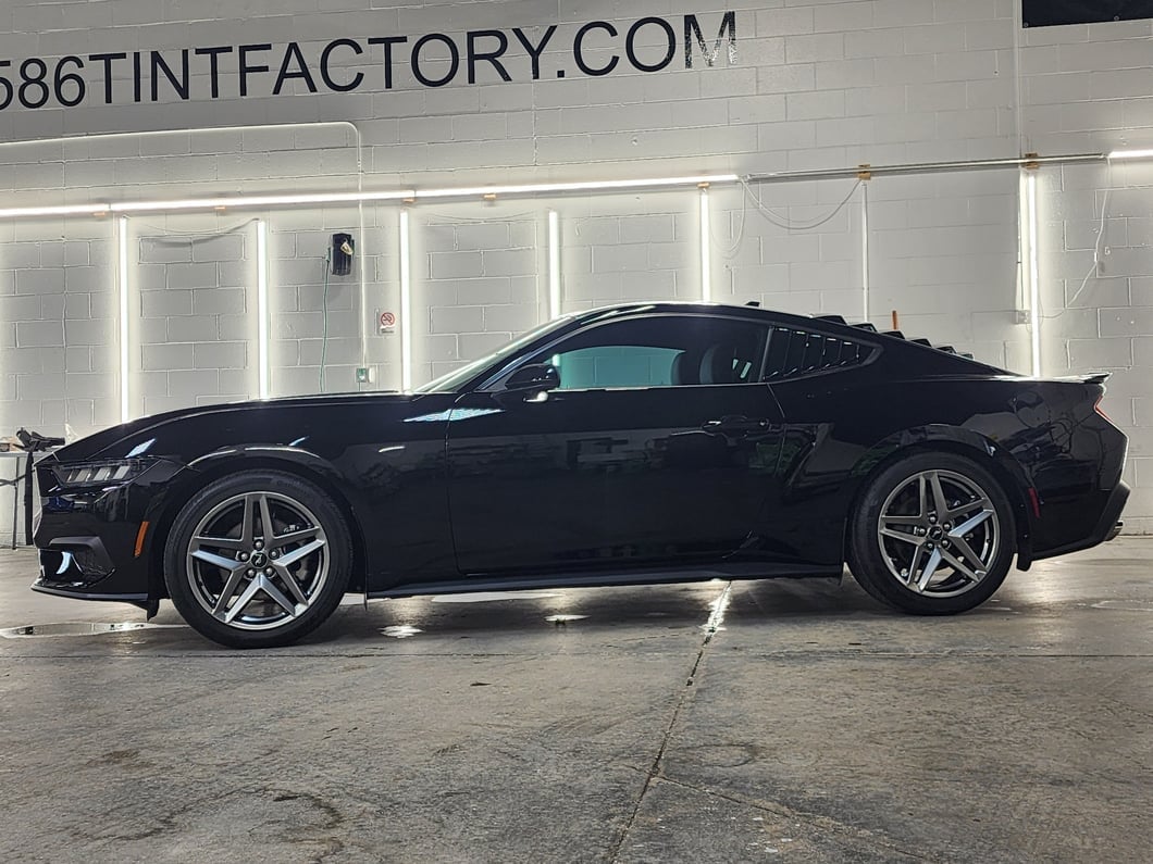 MP Concepts Quarter Window Louvers; Gloss Black (24-25 Mustang Fastback)