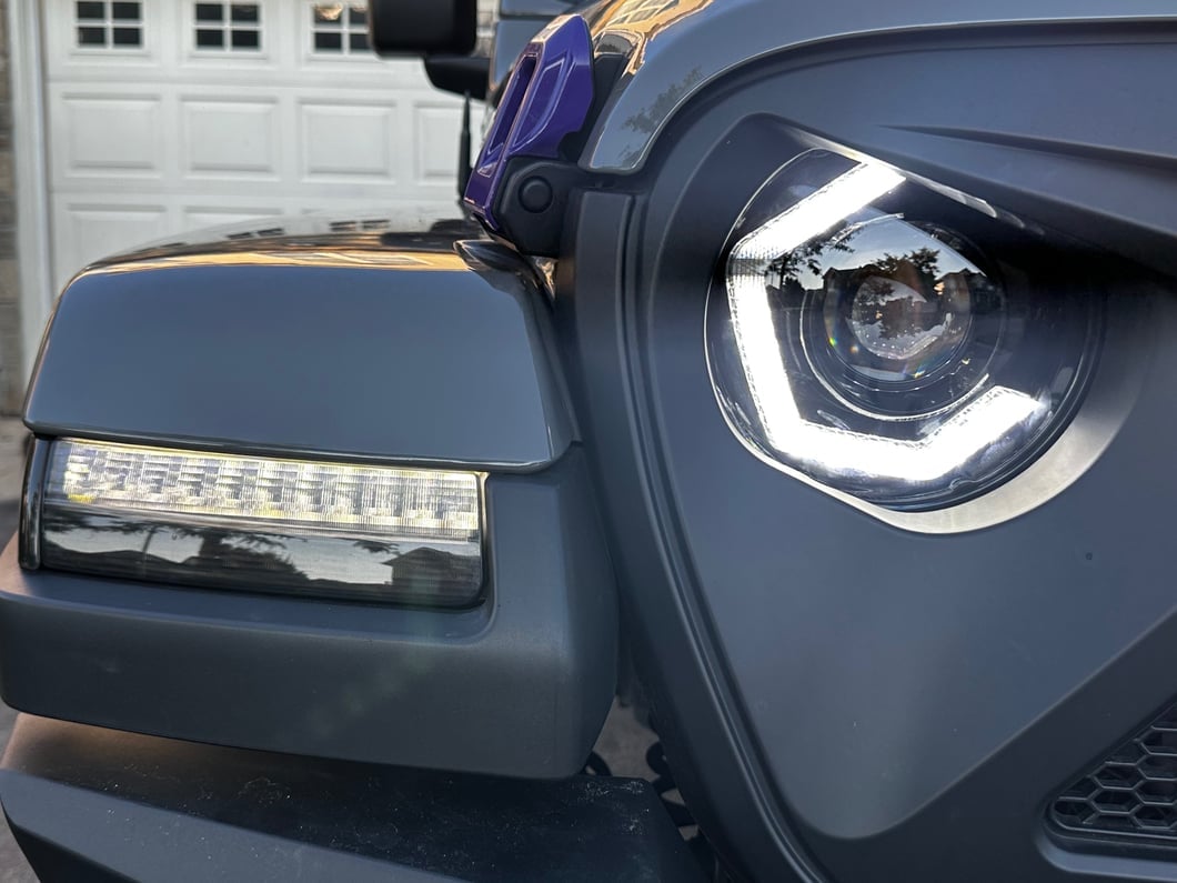 MP Concepts Thanos LED Headlights; Black Housing; Clear Lens (18-25 Jeep Wrangler JL)