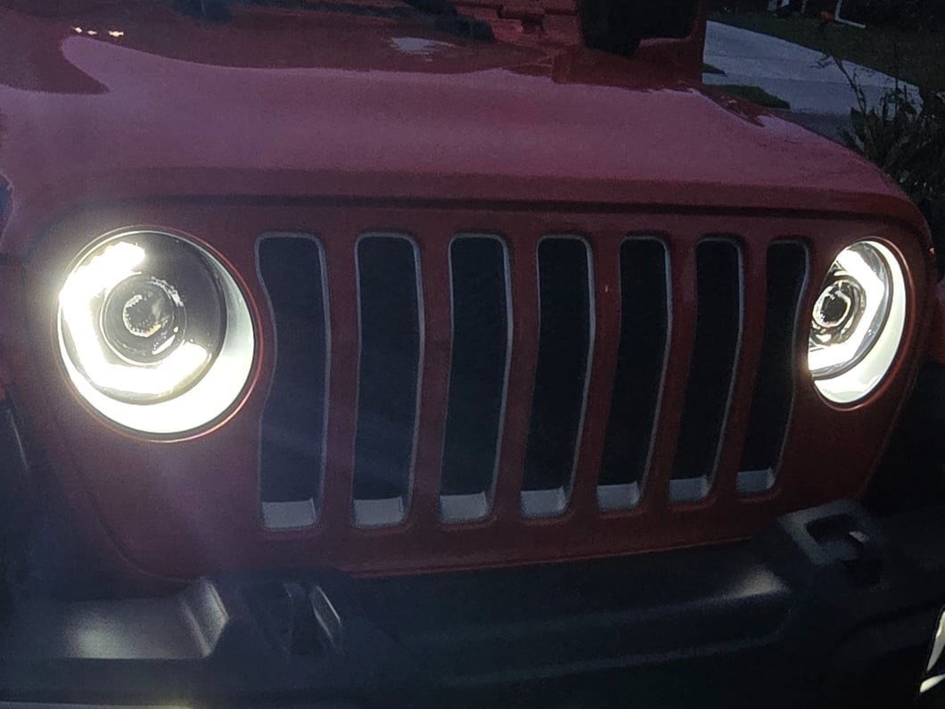 MP Concepts Thanos LED Headlights; Black Housing; Clear Lens (18-25 Jeep Wrangler JL)