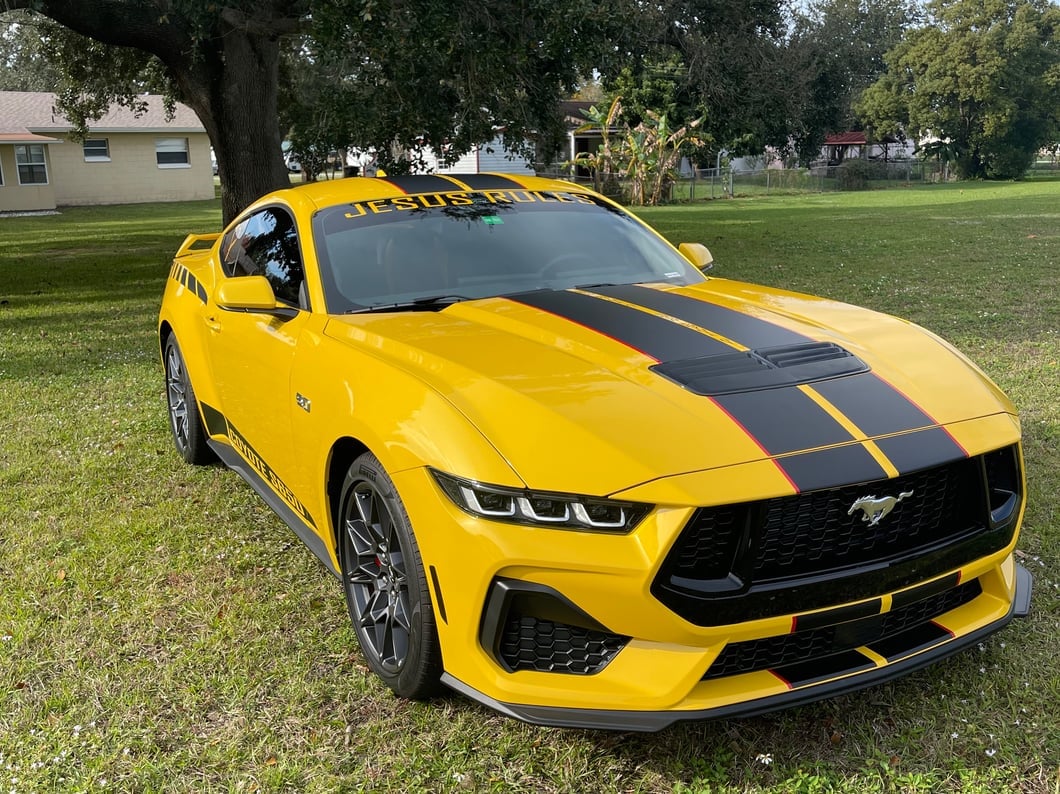 MP Concepts Quarter Window Louvers; Gloss Black (24-25 Mustang Fastback)