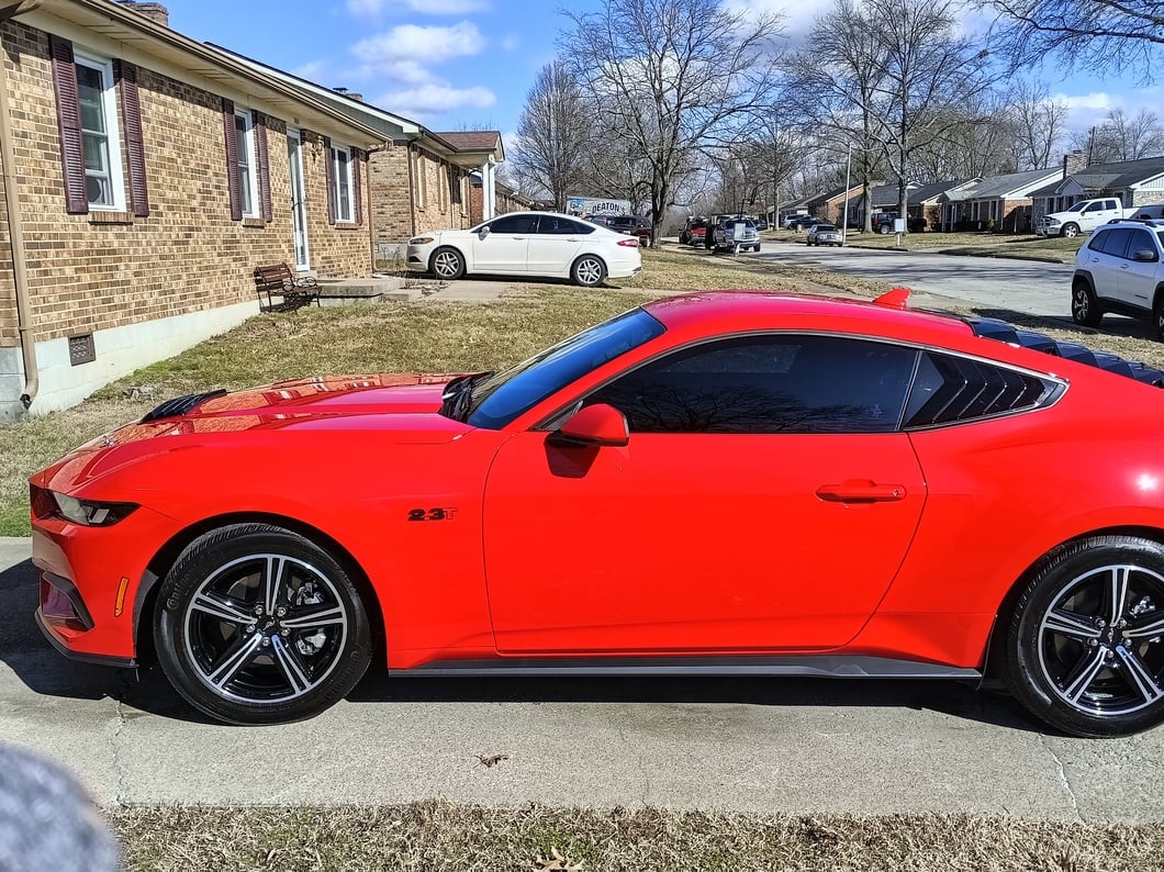 MP Concepts GT Style Hood Scoop; Gloss Black (24-25 Mustang EcoBoost)