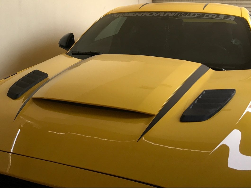MP Concepts Hood Louvers; Unpainted (15-17 Mustang EcoBoost, V6)