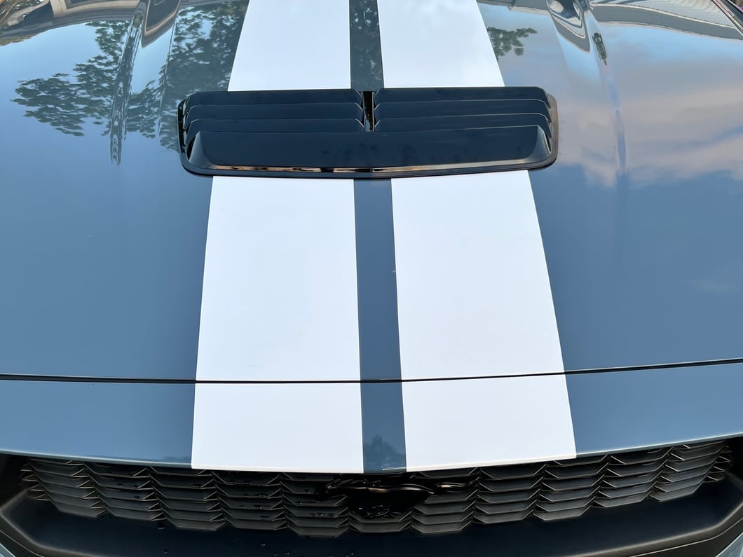 MP Concepts GT Style Hood Scoop; Gloss Black (24-25 Mustang EcoBoost)