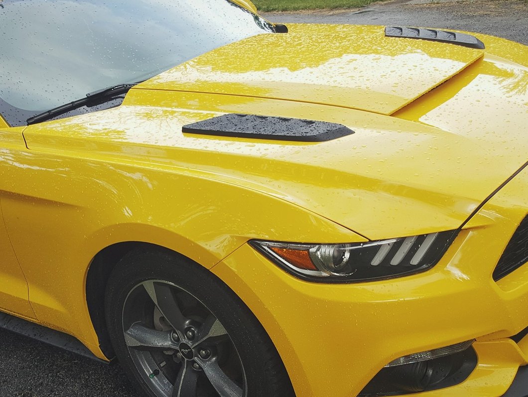 MP Concepts Hood Louvers; Unpainted (15-17 Mustang EcoBoost, V6)