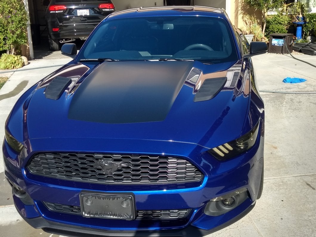 MP Concepts Hood Louvers; Unpainted (15-17 Mustang EcoBoost, V6)