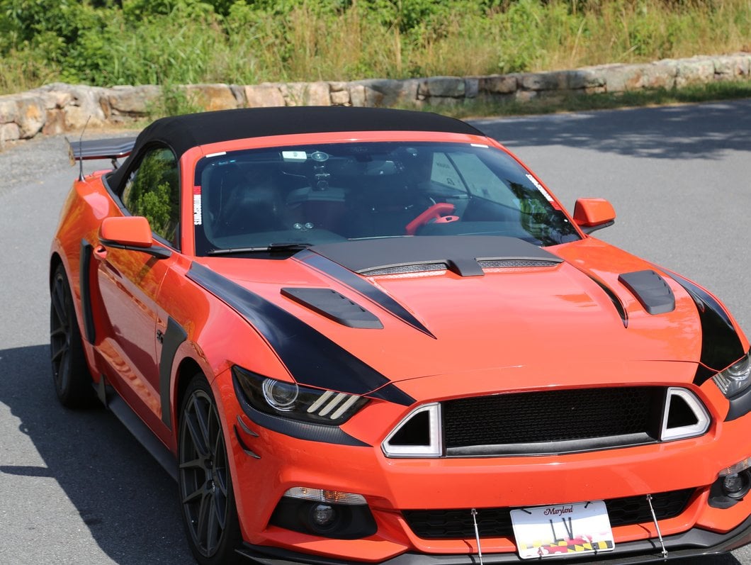 MP Concepts Hood Louvers; Unpainted (15-17 Mustang EcoBoost, V6)