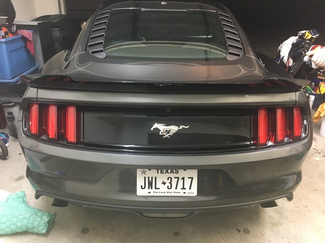 MP Concepts Sport Rear Window Louvers; Matte Black (15-25 Mustang Fastback)