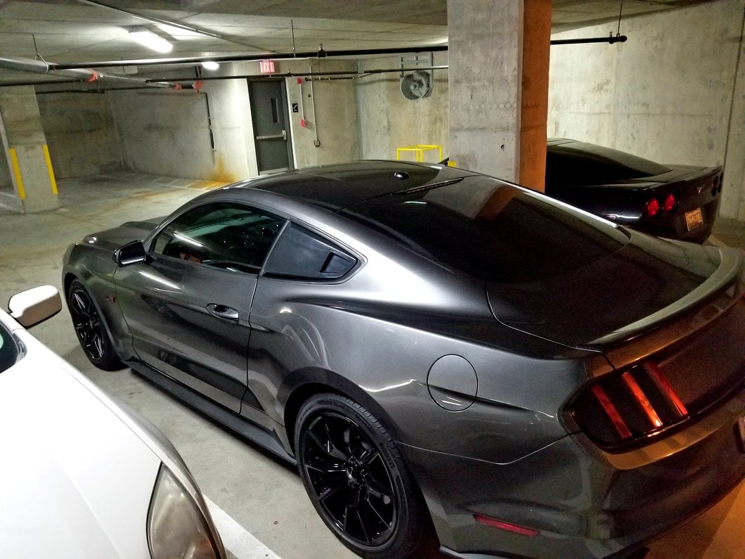 MP Concepts Quarter Window Scoops; Unpainted (15-23 Mustang Fastback)