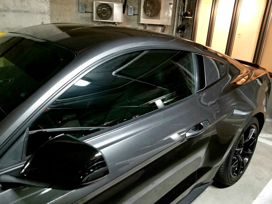 MP Concepts Quarter Window Scoops; Unpainted (15-23 Mustang Fastback)