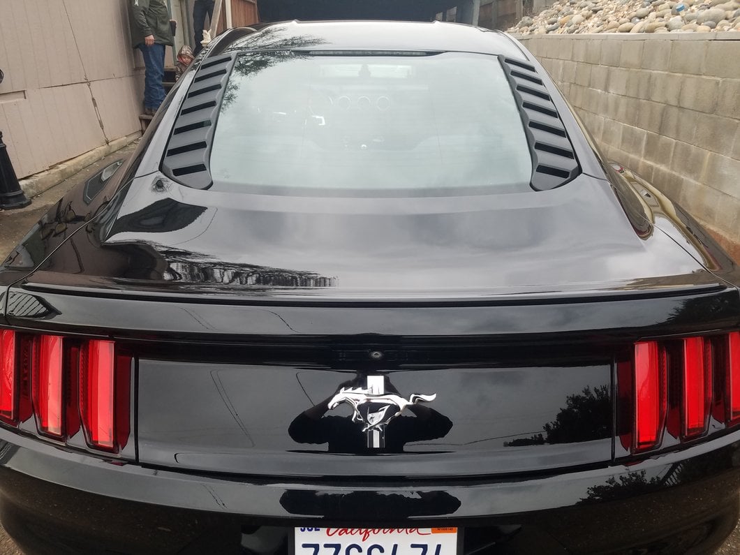 MP Concepts Sport Rear Window Louvers; Matte Black (15-25 Mustang Fastback)