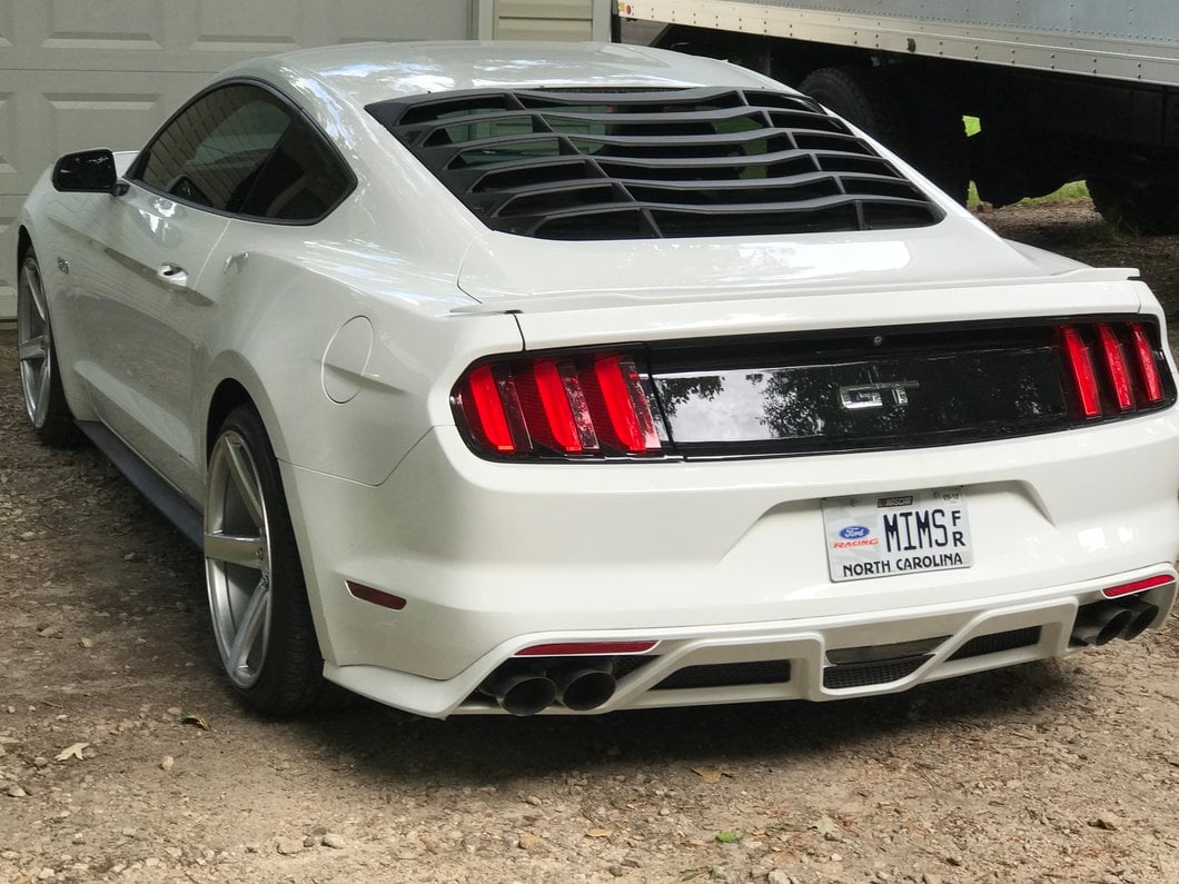 MP Concepts GT350 Style Rear Bumper and Diffuser Kit; Unpainted (15-17 Mustang)