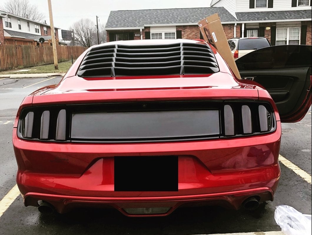 MP Concepts Rear Window Louvers; Matte Black (15-25 Mustang Fastback)