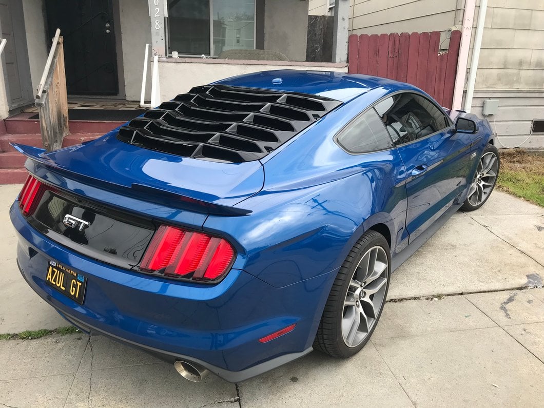 MP Concepts Rear Window Louvers; Matte Black (15-25 Mustang Fastback)