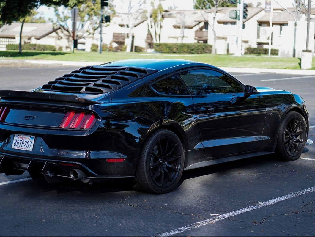 MP Concepts Rear Window Louvers; Matte Black (15-25 Mustang Fastback)