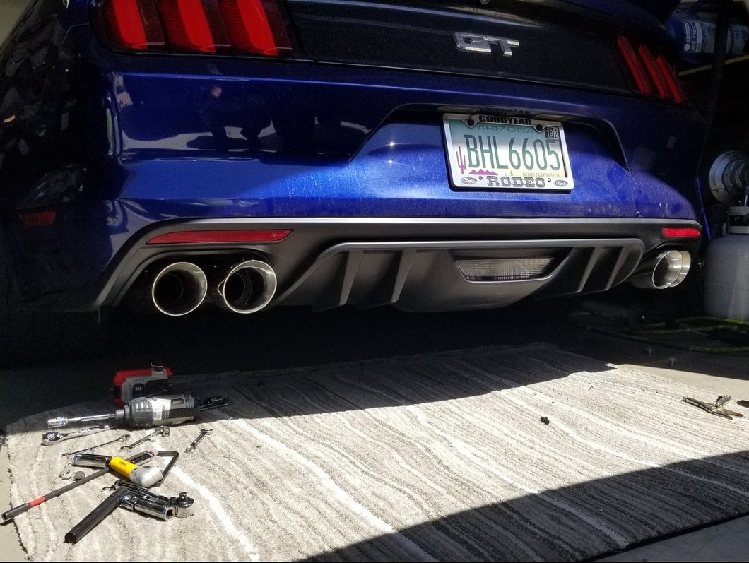 MP Concepts Quad Exhaust Rear Diffuser (15-17 Mustang GT Premium, EcoBoost Premium)