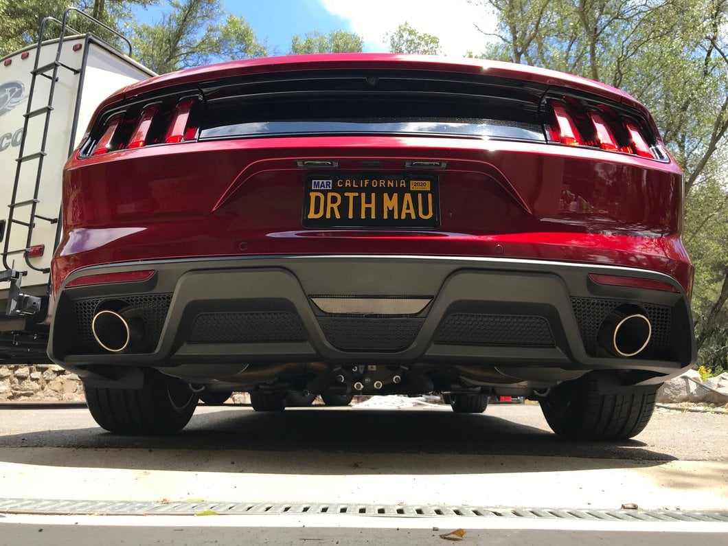 MP Concepts GT350 Style Rear Diffuser Single Exhaust Outlet Insert (15-17 Mustang GT Premium, EcoBoost Premium)