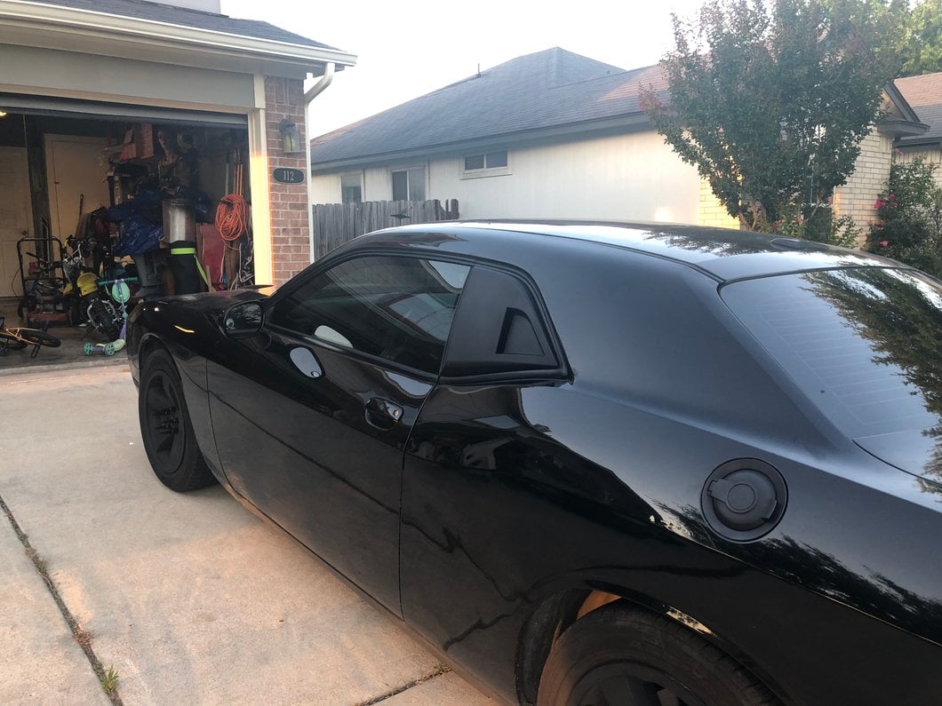MP Concepts Quarter Window Scoops; Gloss Black (08-23 Challenger)
