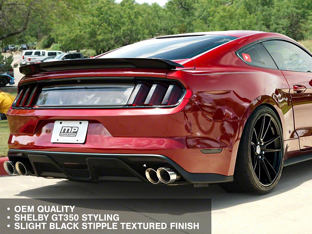 MP Concepts GT350 Style Rear Bumper and Diffuser Kit; Unpainted (15-17 Mustang)