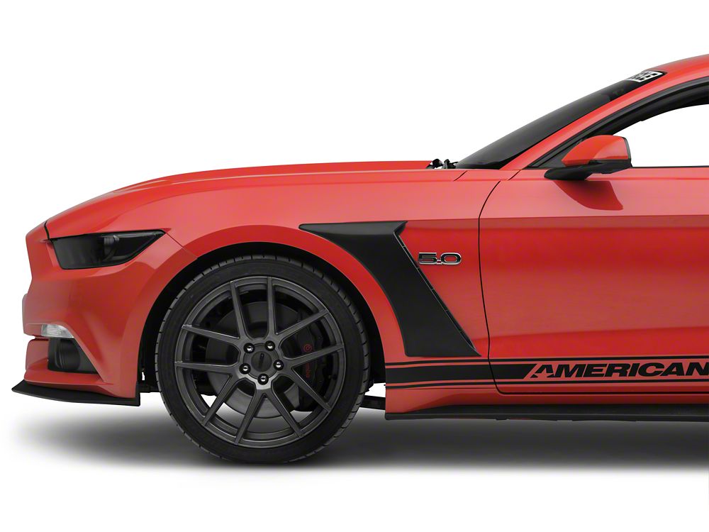 MP Concepts GT350 Style Fender Scoops; Unpainted (15-23 Mustang GT, EcoBoost, V6)