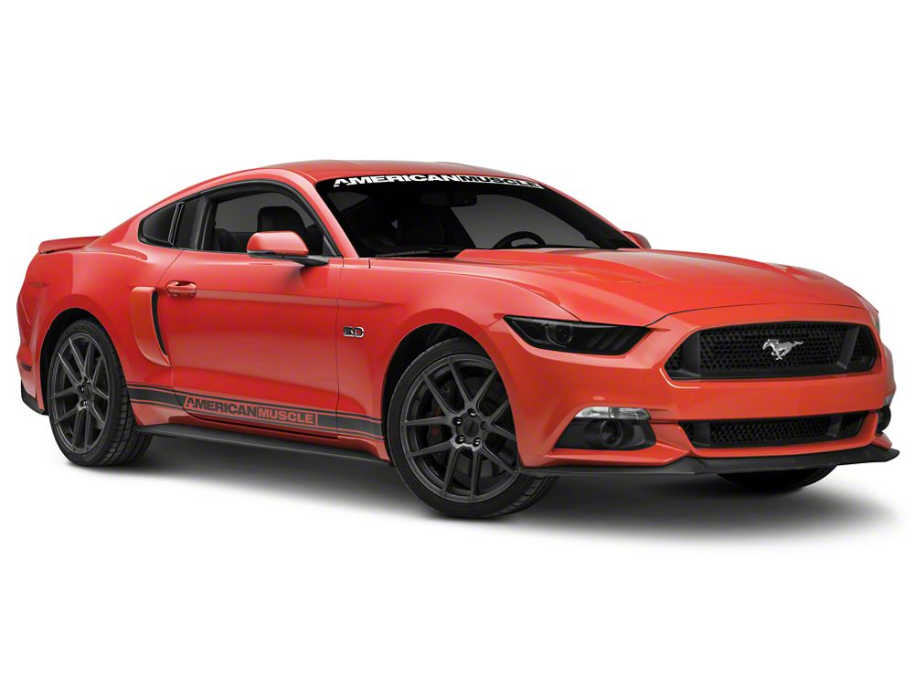 MP Concepts Quarter Window Scoops; Gloss Black (15-23 Mustang Fastback)
