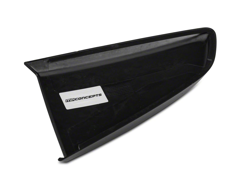 MP Concepts Quarter Window Scoops; Gloss Black (15-23 Mustang Fastback)