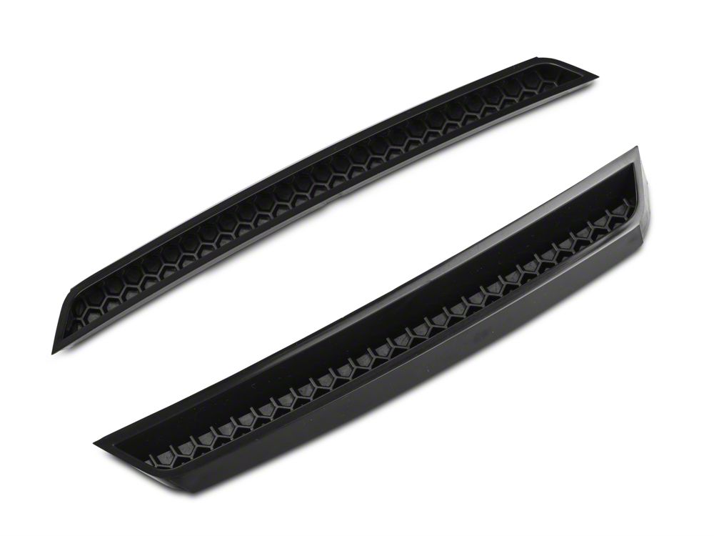 MP Concepts Quarter Window Scoops; Gloss Black (15-23 Mustang Fastback)
