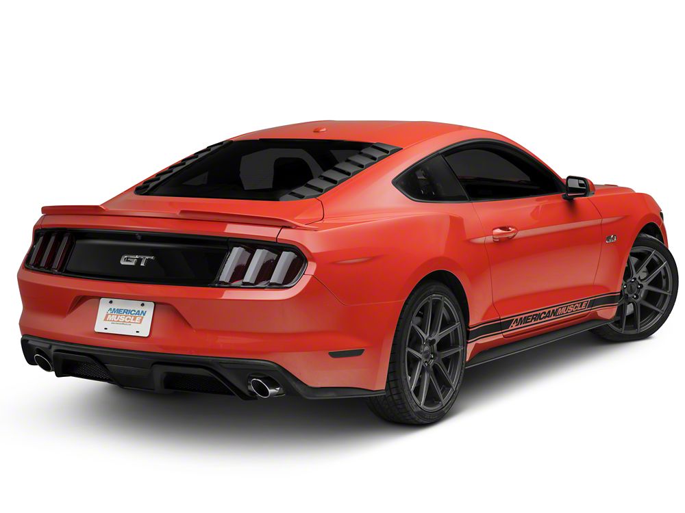 MP Concepts Sport Rear Window Louvers; Matte Black (15-25 Mustang Fastback)