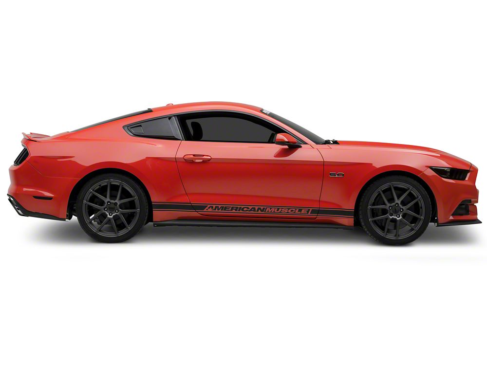 MP Concepts Quarter Window Scoops; Unpainted (15-23 Mustang Fastback)