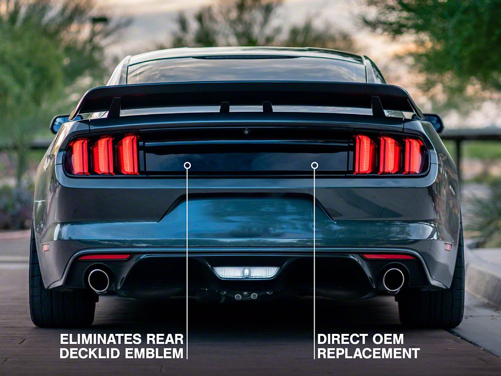 MP Concepts Full Replacement Decklid Panel; Gloss Black (15-23 Mustang)