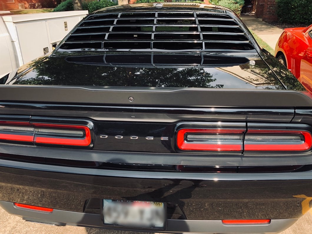 MP Concepts Rear Window Louvers; Gloss Black (08-23 Challenger)