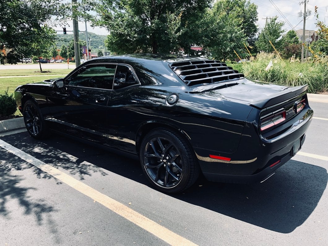 MP Concepts Rear Window Louvers; Gloss Black (08-23 Challenger)